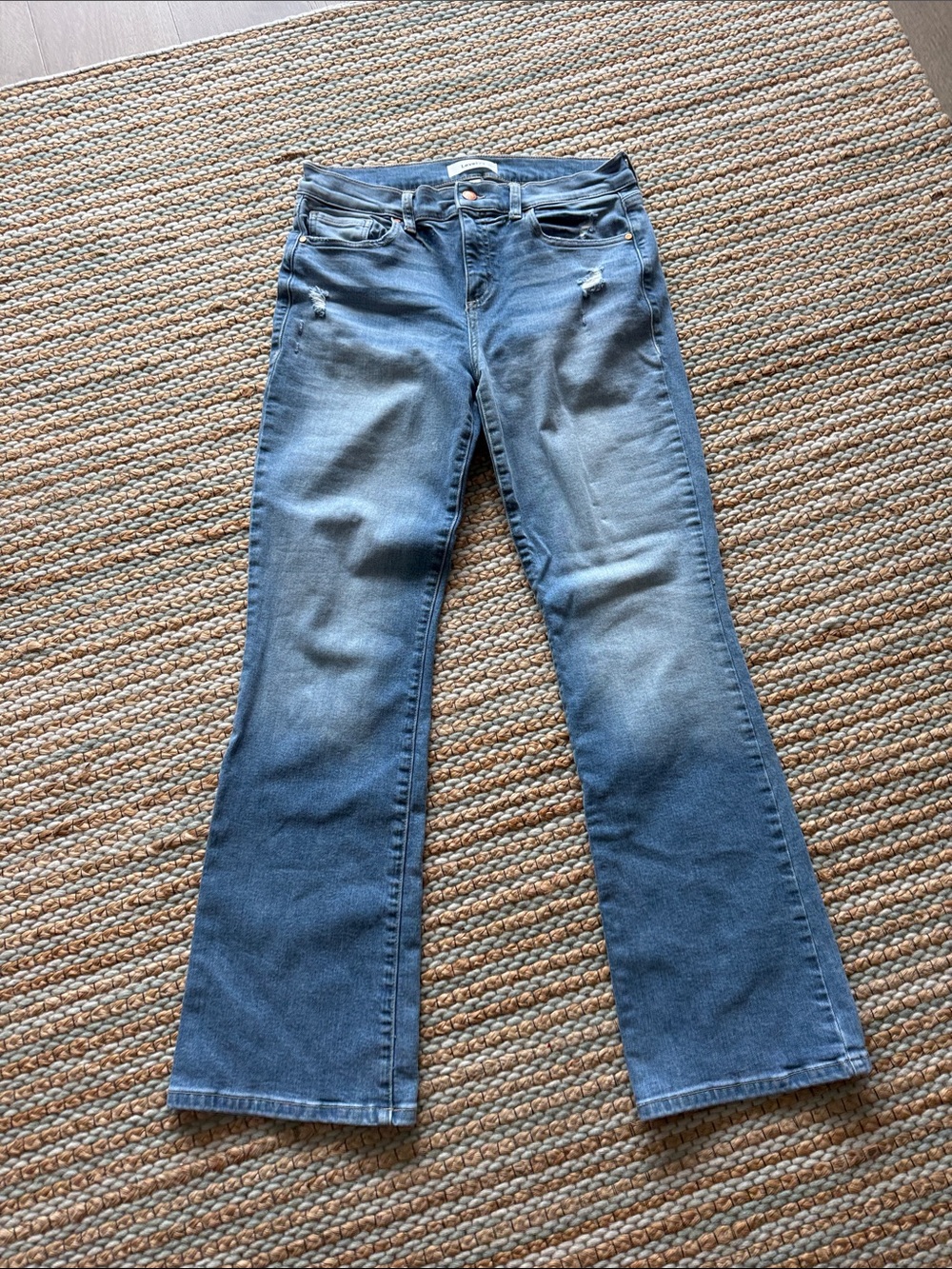 Level 99 Women's Blue Flare Jeans - Faded Mid Wash